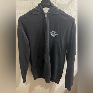 AriZona Iced Tea Hooded Zip Up Hoodie Unisex Size Large Gray